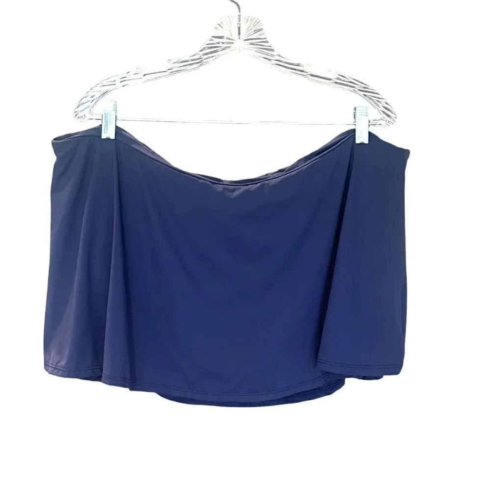 NWT Anne Cole Womans Swim Skirt - Tankini Bottom Navy Blue 22W